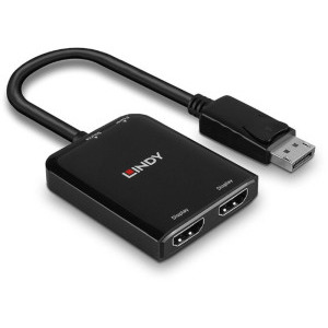 LINDY Adaptor DisplayPort to 2 Port HDMI MST Hub