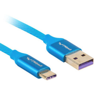 Cablu periferice Lanberg USB tip A 2.0 Male la USB-C 2.0 Male, 1 m, Albastru
