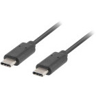 Cablu periferice Lanberg USB-C 2.0 Male la USB-C 2.0 Male, 1 m, Negru